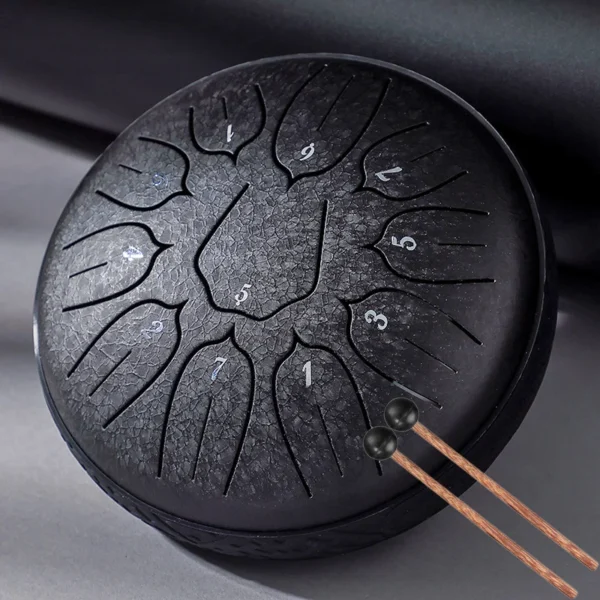 Hluru Glucophone Lingkong Drum 6 Inch 11 Notes D5 Tank Drum Tone Ethereal Steel Tongue Drum Meditation Musical Instruments 2