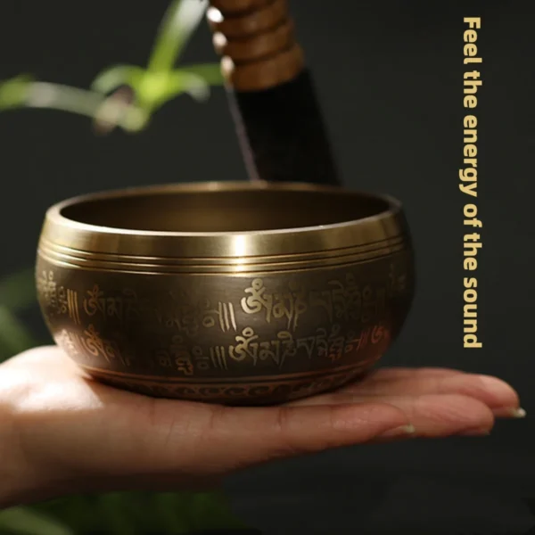 Tibetan Singing Bowl Set, Totem with Sound, Meditation Bowl, Unique Gift, Useful for Meditation, Yoga, Stress Relief 6