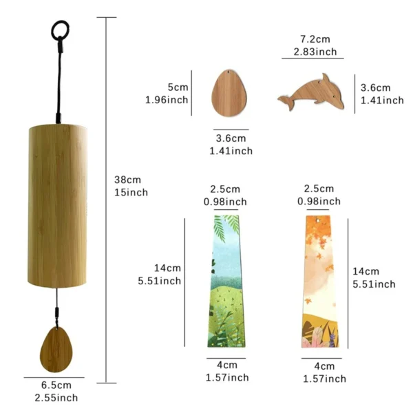 Carillons en Bambou Naturel 5
