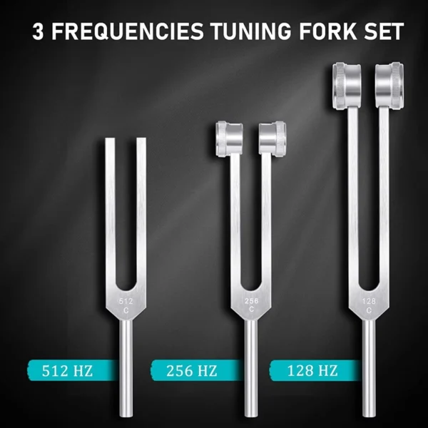 Set de 3 Diapasons Thérapeutiques (128Hz, 256Hz, 512Hz) 3